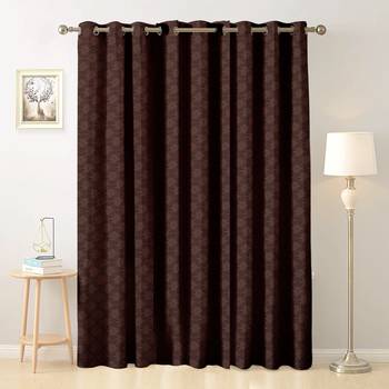 Brown polyester Printed Net  curtain 1