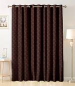 Brown polyester Printed Net  curtain