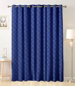blue polyester Printed Net  curtain