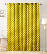 Yellow polyester Printed Net  curtain