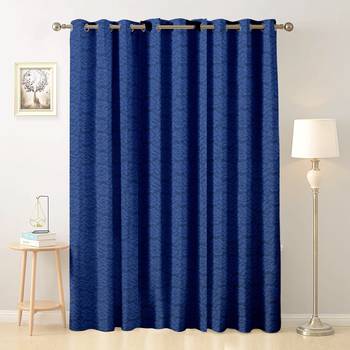 blue polyester Printed Net  curtain 1