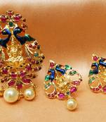 Gorgeous High Gold Plated Temple Pendent Set