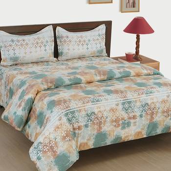 5   Motifs Print Cotton Double Bed Sheet with   Pillow Cover 1