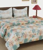 5   Motifs Print Cotton Double Bed Sheet with   Pillow Cover