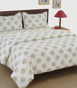 50  Geometric Print Cotton Satin Single Bed Sheet with   Pillow Cover
