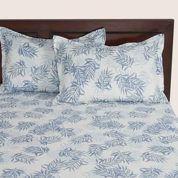 50  Geometric Print Cotton Satin Fitted Double Bed Sheet with   Pillow Cover 6