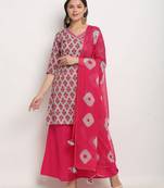 Grey printed cotton ethnic-kurtis