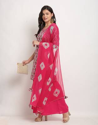 Grey printed cotton ethnic-kurtis 4