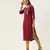 Magenta chinon embroidered With sequins Work kurta