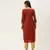 Rust chinon embroidered With sequins Work kurta