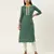Teal green chinon embroidered With sequins Work kurta
