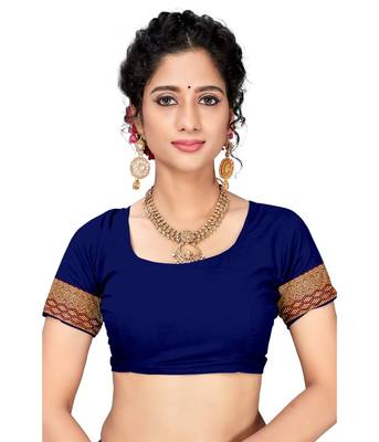 Blue Soft chiffon peacock printed saree with  blouselace border and unstitched blouse 4