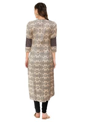 Cream printed cotton ethnic-kurtis 2