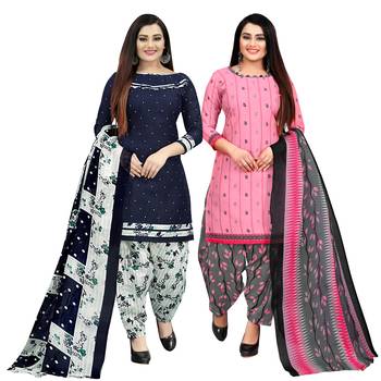 Blue printed cotton salwar 1