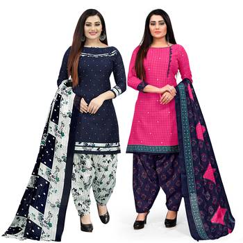 Blue printed cotton salwar 1