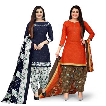 Blue printed cotton salwar 1