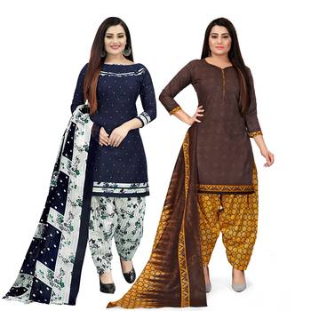 Blue printed cotton salwar 1