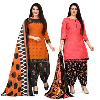 Rajnandini Orange printed cotton salwar 1