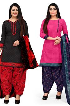 Rajnandini Black printed cotton salwar