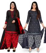 Black printed cotton salwar