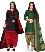 Black printed cotton salwar