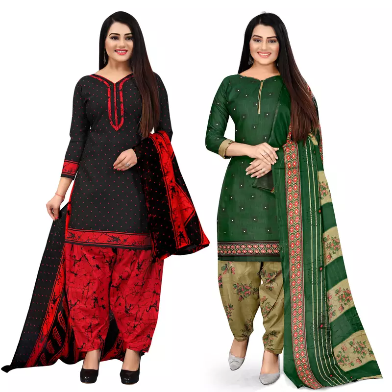 Black printed cotton salwar