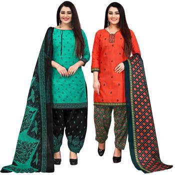 Green printed cotton salwar 1