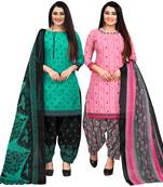 Green printed cotton salwar