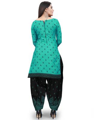 Green printed cotton salwar 3