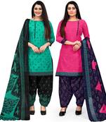 Green printed cotton salwar