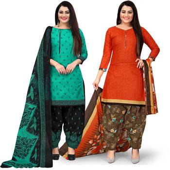 Green printed cotton salwar 1