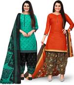 Green printed cotton salwar