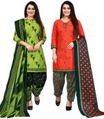 Green printed cotton salwar