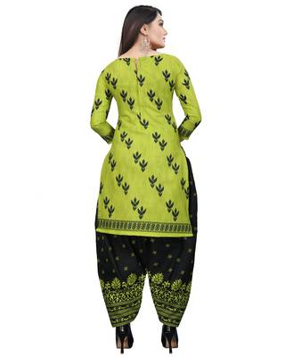 Green printed cotton salwar 3