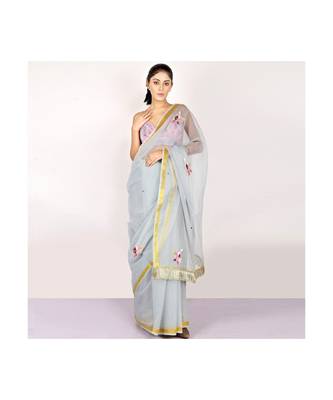 KOTAH DORIYA SAREE WITH  blouse ZARI BORDER 3