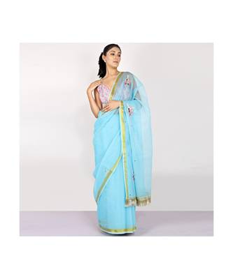 KOTAH DORIYA SAREE WITH  blouse ZARI BORDER 4