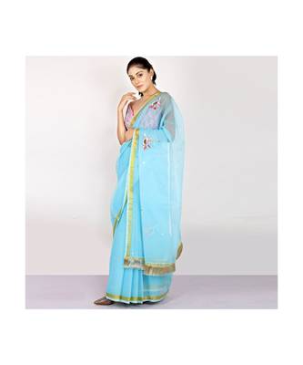 KOTAH DORIYA SAREE WITH  blouse ZARI BORDER 1