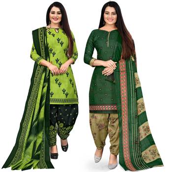 Green printed cotton salwar 1