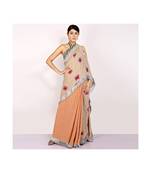 JUTE CONCEPT SAREE WITH  blouse SEQINED APPLIC