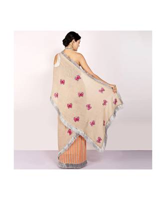 JUTE CONCEPT SAREE WITH  blouse SEQINED APPLIC 4