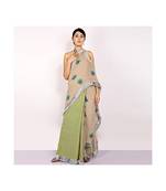 JUTE CONCEPT SAREE WITH  blouse SEQINED APPLIC
