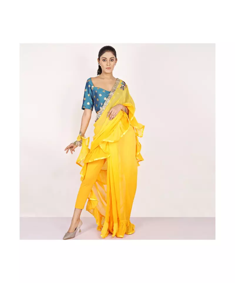 SHADED GEORGETTE CONCEPT SAREE WITH