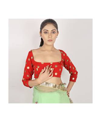 POLY-ORANGAZA SAREE WITH  blouse SEQUIN HAND 3