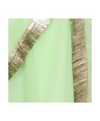 POLY-ORANGAZA SAREE WITH  blouse SEQUIN HAND 4
