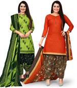 Green printed cotton salwar