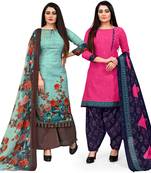 Green printed cotton salwar