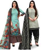 Green printed cotton salwar