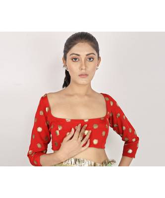 POLY-ORANGAZA SAREE WITH  blouse SEQUIN HAND 3