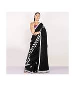 cotton SAREE WITH  blouse SLIVER FOIL PRINT GOTA BORDER