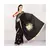 cotton SAREE WITH  blouse GOLD FOIL PRINT GOTA BORDER